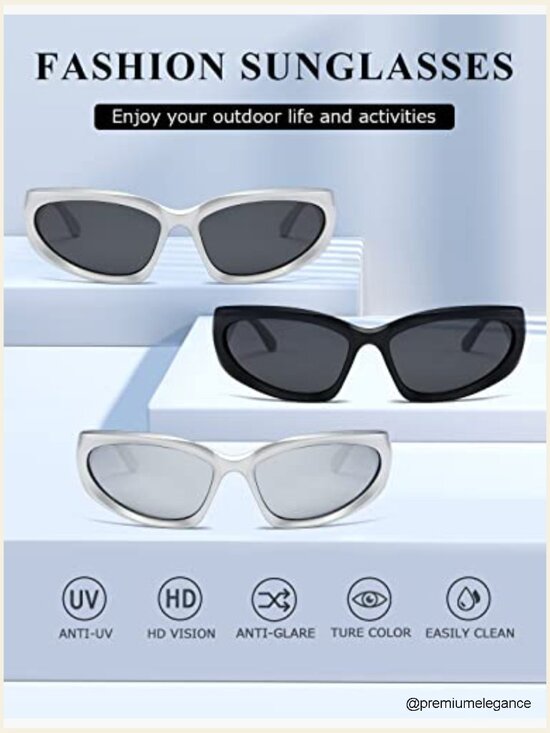 Unisex Wrap Around Polarized Sport Sunglasses Oval Fashion Shades main image 4
